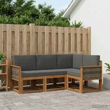  Set vanjskih sofa 4 pcs Prirodna i antracit Poliester | Eponuda.com