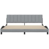 vidaXL Posteljni okvir brez vzmetnice svetlo siv 200x200 cm blago | Shoptok.si