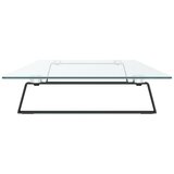  Stalak za monitor crni 100x35x8 cm kaljeno staklo i metal | Eponuda.com