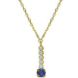 Victoria Cruz shine sapphire gold ogrlica sa swarovski kristalima ( a4668-08dg )