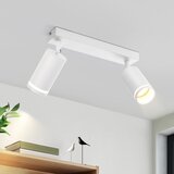 Nettlife LED stropna svetilka z 2 plamenoma - bela stropna svetilka GU10, vrtljiva, lesena stenska svetilka, stenski reflektor,brez žarnice, (22116671) | Shoptok.si