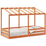 vidaXL Dječji krevet s krovom voštano smeđi 90 x 200 cm borovina | shoptok.hr