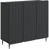 vidaXL Strani šal Črna 89 x 34,5 x 82 cm Inženirski les, (5000217675) | Shoptok.si