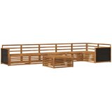  Set vanjskih sofa 7 pcs Prirodna 79 x 79 x 37 cm | shoptok.hr
