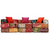  Modularni tabure za 3 osobe od tkanine s patchworkom | shoptok.hr
