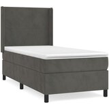 Maison Chic Box spring postelja - Vzmetna postelja z vzmetnico temno siv 90x190 cm žamet SL20475, (21893282) Cene