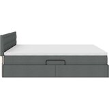  Krevet s od storage Tamno siva 180 x 200 cm Lažna koža - Tamno siva 180 x 200 cm Gumbi | shoptok.hr