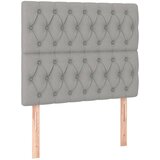 Maison Chic Posteljno vzglavje - Vzglavna omarica 2 kosa svetlo sivo 90x7x78/88 cm blago, (22077958) Cene