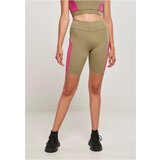 UC Ladies Women's Color Block Cycle Khaki/Light Purple Shorts Cene