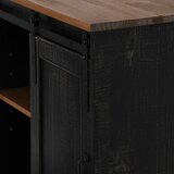 Komoda HALDEN s kliznim vratima crna 80x40x80 cm puno drvo | Eponuda.ba