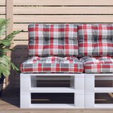  The Living Store Blazine za palete 2 kosa rdeče karo blago - Blazina Za Palete, (21487413) | Shoptok.si