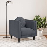  Fotelja s jastukom tamnosiva baršunasta | shoptok.hr