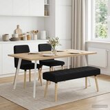  Klupa s utorima Crna 110 x 40 x 46 cm Tkanina Cijene