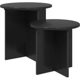  Set pomoćnih stolića 2 pcs Crni hrast Konstrukcijsko drvo | Eponuda.com
