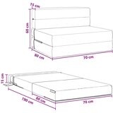 SK Zložljiv kavč postelja Krem 70 x 80 x 60 cm Blago, (5000300753) | Shoptok.si