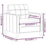  Fotelja Svjetložuta 60 cm od tkanine | shoptok.hr