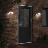  Vanjske LED zidne svjetiljke 2 kom crne od lijevanog aluminija | shoptok.hr