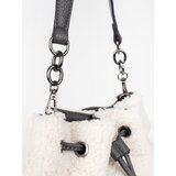 Shelvt Grey women's handbag with lamb fur | Shoptok.si
