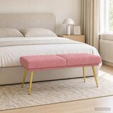  Klupa s dvostrukim slojem Ružičasta 120 x 45 x 46 cm Baršun | Eponuda.com