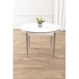 Hanah home trpezarijski sto Osle, 90 × 90 cm, bela ploča, hromirane noge | Eponuda.com