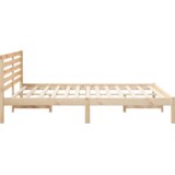 vidaXL Krevetna konstrukcija Smeđa 160 x 200 cm Čvrsta borova drva | shoptok.hr
