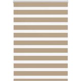 vidaXL Zebra senčilo peščeno rjava 115x150 cm tkanina širina 110,9 cm | Shoptok.si