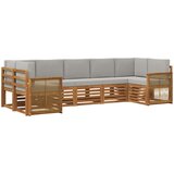  Set vanjskih sofa 6 kom. Prirodna i svjetlosiva | shoptok.hr