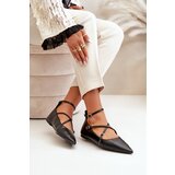 Boto Women Ballerinas With Pointed Toes And Intertwined Straps Black Violra | Shoptok.si