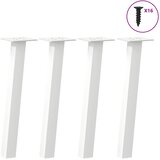 Noge za klub stolić 4 kom Bijele 42 cm Čelik | shoptok.hr