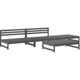 Maison Chic Seti vrtnega pohištva - Vrtna garnitura - Vrtni pohištvo set 4-delna siva trdna borovina, (21810183) | Shoptok.si