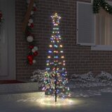  LED Božićno drvce s zemljanim klinovima Šareni 250 cm Željezo | shoptok.hr