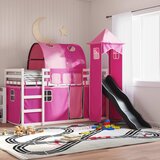 The Living Store Pograd s toboganom in zavesami roza 90x190 cm - Pograd, (21625323) | Shoptok.si