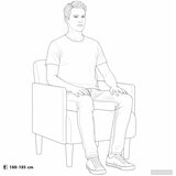  Dvosjed s jastucima za podnožje 110 cm lan | Eponuda.com