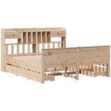 vidaXL Krevet s regalom za knjige bez madraca 180x200 cm od borovine | shoptok.hr