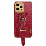 INORCO Za iPhone 13 Pro 6,1-palčni trak s krokodiljo teksturo in stojalo za telefon, galvansko usnjeno prevleko TPU, (22036793) Cene