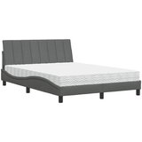 Krevet s madracem Hanko svjetlosivi 140x200 cm tkanina | Eponuda.com