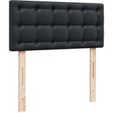 vidaXL Otomanski posteljni okvir z vzmetnico črn 100x200 cm um. usnje | Shoptok.si