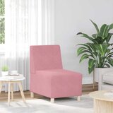 vidaXL Modularna sofa bez naslona za ruke, ružičasta, 55 cm, baršun Cijene