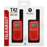Motorola Walkie Talkie, domet 4 km, 16 kanala - TLKR T42 RD, Crveni | Eponuda.ba