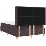  Krevet s opruga kutije s LED trakama Smeđa 140 x 190 cm tkanina | shoptok.hr