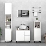 The Living Store Kopalniška omarica bela 30x30x190 cm inženirski les - Kopalniška Omarica, (21436819) Cene