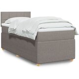vidaXL Box spring postelja z vzmetnico taupe 90x190 cm blago | Shoptok.si