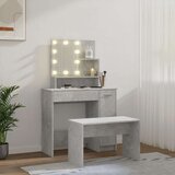  Komplet toaletnih mizic z LED lučkami betonsko siv konstr. les, (20712882) | Shoptok.si