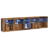  polica z LED lučmi star les 283x37x67 cm predelan les | Shoptok.si