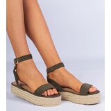Gemre Green platform espadrille sandals Kalesio | Shoptok.si
