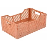 Homéa Rožnato-oranžna plastična škatla za shranjevanje 30x20x11.5 cm –