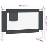  Sigurnosna ogradica za dječji krevet tamnosiva 90x25 cm tkanina | Eponuda.com