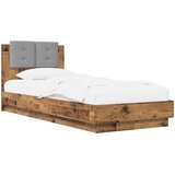  Okvir kreveta s uzglavljem s uzglavljem Staro drvo 80 x 200 cm | Eponuda.com