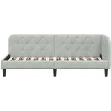  Kutni okvir kreveta Svijetlo siva 80 x 200 cm Baršun | shoptok.hr