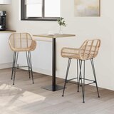  Barski stolac 2 pcs 55 x 52 x 92 cm Ratan i čelik | shoptok.hr